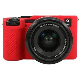 Camerabeschermingskoffer Litchi textuur zachte siliconen beschermende hoes Camera draagband