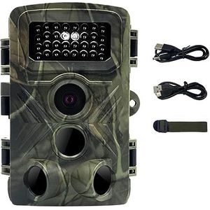 wildcamera, Wildlife Camera Jachtcamera Trail Met Nachtzicht Waterdichte Outdoor Surveillance Val(Camera With 128GB Card)