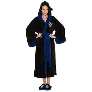 Groovy UK Dames Groovy-Ravenclaw badjas, zwart/blauw, eenheidsmaat, schwarz/blau, One Size