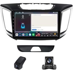 Android 14 Autoradio geldt voor Hyundai Creta IX25 2015-2019 Autoradio 2 Din Draadloze Carplay Android Auto 9 Inch Touchscreen met GPS-navigatie 5GWiFi FM/RDS-radio Camera(B,C20)