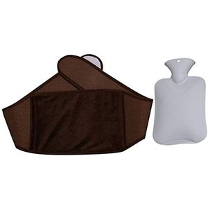 DieffematicRSD Warmwaterkruik 1 Set Warmwaterkruik Zak Met Pluche Taille Cover Voor Pijnbestrijding Winter Warme Heuptas Maag Abdominale Warming band Wrap (Color : Brown)