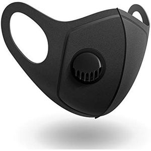 LeikeGong individueel verpakte maskers met ademhalingsklep, stofdichte filter PM2.5 polyurethaan spons 3D-masker 10 stuks in een pakket zwart (Color : A, Size : Three-dimensional valve)