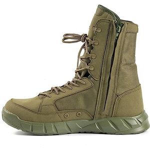 Suwequest Mannen Lederen Leger Combat Laarzen Mens Outdoor Leger Enkellaarzen