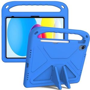 Tablet-pc-tas, hoes Compatible With iPad (2022)/10th Generation Case 2022 10.9-inch, Shock Absorbing, With Handle,EVA, Holder, Sturdy Tablet Case For Kids, Lightweight(Blu)