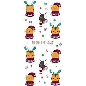 10 zakdoeken kerstkatten katten dieren