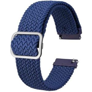 LUGEMA Stretch Nylon Horloge Bandjes Armband 18mm 19mm 20mm 22mm Vervangende Riem For Smartwatch Met Quick Release Spring Bar (Color : Blue-A, Size : 20mm)