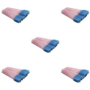 5 Set van 50 Stuks Wimperborstel Exquisite Vrouwen Accessoires Valentijnsdag Zoete Wenkbrauw Pincet Gemakkelijk Grip Brow Borstels Rose Rood/Blauw