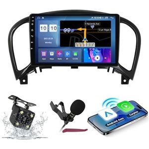 Android 14 Autoradio Navi voor N-issan Juke (2010-2014) 9 ""Schermradio met draadloze carplay Android Auto GPS Navigatieondersteuning Bluetooth 5.0 HIFI FM 5G-WiFi SWC MIC,M400s
