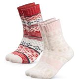 Occulto Damen & Heren Warme Merino Wollen Sokken Pak van 2 (model: Lumi) Mix 35-38