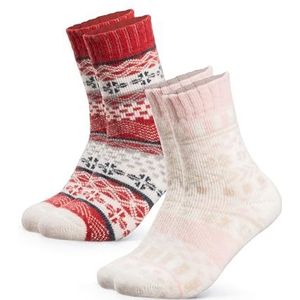 Occulto Damen & Heren Warme Merino Wollen Sokken Pak van 2 (model: Lumi) Mix 35-38