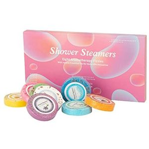 Badstomer, 8 stks biologische natuurlijke etherische oliën aromatherapie steamers, Lymfatische afslankende voetbommen, douchebommen, zelfzorg en SPA-ontspanning voor vrouwen en mama Lxury