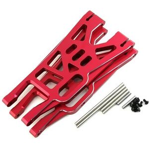 IWBR 2 stuks for Achter Lower Suspension Arm 1/5 Fit for Traxxas X-Maxx Xmaxx 6S 8S RC Monster Truck Upgrade Onderdelen Accessoires (Size : Red)