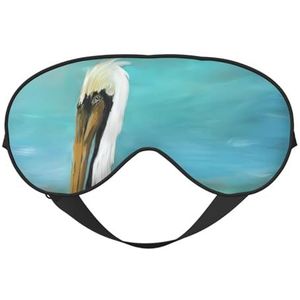 CRJSYCBYB Pelikanen Art Print Gedrukt Zacht Oogmasker Slapen Oogmasker Reizen Oogmasker