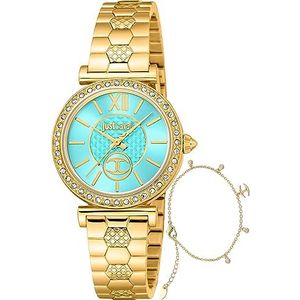 Just Cavalli Klassiek horloge JC1L273M0065, turquoise, Glam