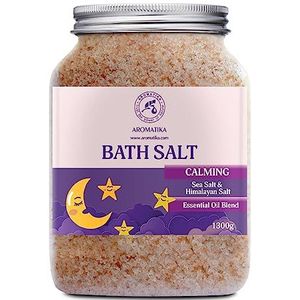 Badzout 1300g ''Goede Slaap'' Zeezout - Tegen Acne - Droge Huid - Spierpijn - Vermoeidheid - Huidverzorging - Aromatherapie - Anti-Stress - Bad - Spa - Wellness - Ontspanning - Anti-Aging