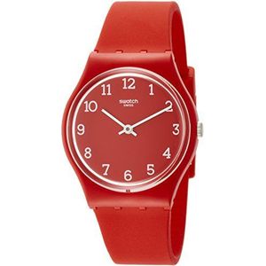 Swatch dames analoog kwarts horloge met siliconen armband GR175