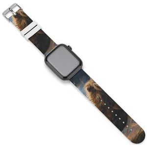 Shouting Lightning Lion siliconen sportbanden compatibel met IWatch zachte band vervangende polsband voor IWatch 42 mm/44 mm