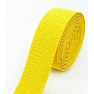 5 meter 10-50 mm elastische banden voor broeken taille rubberen band stretch singels tapes riem DIY ondergoed kleding naaien accessoires-geel-38mm-5 meter