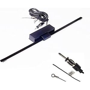Audioproject A114 Autoradioantenne, autoantenne met versterker, autoradioantenne AM FM 12 V, binnen, FM-versterker, personenauto, vrachtwagen, camper, MW, ontvangst, zelfklevende antenne