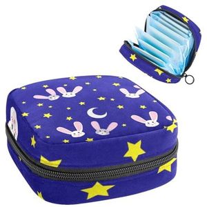 Maandverband Opbergtas, Menstruatiecup Pouch Tampon Bag, Menstruatie Pads Houder Organizer voor Vrouwen Meisjes, Sterdier