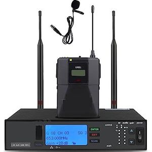 Geluidskaartset, Professioneel draadloos microfoonsysteem Stage Performance Zingen Groot feest(Lavaliar 572-590MHz)