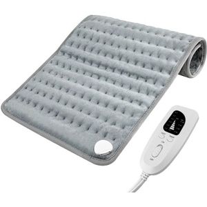 Jsdoin Verwarmingskussen, elektrisch verwarmingskussen met automatische uitschakeling en 10 temperatuurniveaus, verwarmingskussen voor rug, nek, schouders, buik, verwarmingstechniek, machinewasbaar,