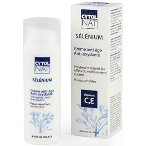 CYTOLNAT - Selenium Anti-Aging Anti-Oxidant Crème - Hydrateert, herstelt, vermindert het uiterlijk van rimpels en fijne lijntjes - Gevoelige Huid - Gezicht, Hals, Nek - Natuurlijke Formule-50 ml