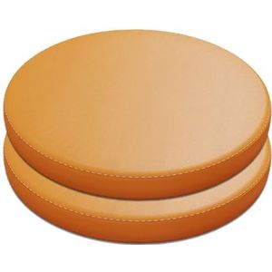 XNKLPY Stoelkussens Rond Buitenset van 2, Waterdichte Leren Antislip Zitkussens voor Eetkamerstoelen, Met Ritssluiting Verwijderbare Traagschuim Zitkussens voor Tuinkeuken Bistrostoelen A 30 CM