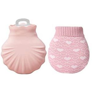 DieffematicRSD Warmwaterkruik Heetwaterzak Effen kleur Creatieve schattige mini-handwarmerzak Dikke afdichting Ontwerp Multifunctionele mini-warmwaterkruik (Color : Pink)