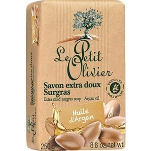 Le Petit Olivier Extra zachte surgras-zeep, arganolie, 250 g (6 stuks)