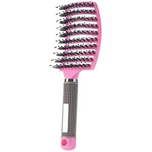 Hairstreaq ontwarrende borstel, meisjeshaarborstel, geventileerde ontwarrende borstel, sneldrogende styling massage haarborstel voor vrouwen, meisjes (roze)