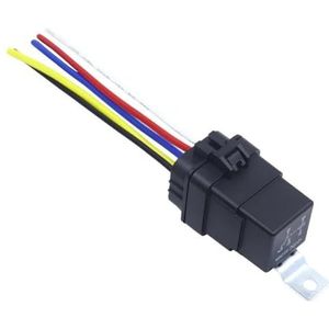 QZROPXOH DC12V DC24V 40A Geïntegreerd Relais Met Bedrade Socket 4/5 Pin Waterdicht Power Relais Verzegelde Connector Voor Automotive Refitting (12V 5PIN)