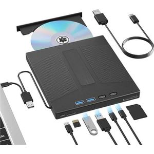 7-in-1 externe Blu-ray-drive ondersteunt 100G-schijven USB 3.0 Blu-ray-/dvd-brander CD-dvd-lezen en -schrijven for Windows MacOS Linux