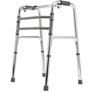 Opvouwbare rollator Rollators Het looprek is een lichtgewicht en opvouwbaar loophulpmiddel. In hoogte verstelbaar looprek van aluminiumlegering, opvouwbaar (zonder wielen)