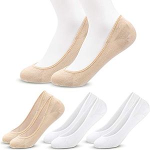 MELLIEX 4 paar onzichtbare ballerina sokken dames ademende korte dunne sokken