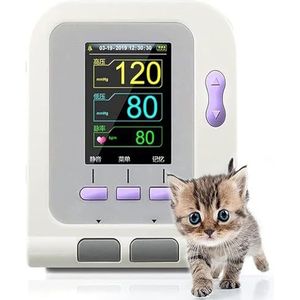 DMXQJK Veterinaire apparatuur, digitale huisdier kat/hond bloeddrukmeter, huisdieren dierenverzorging, bovenarm bloeddrukmeter 3 modus 3 manchetten elektronische bloeddrukmeter
