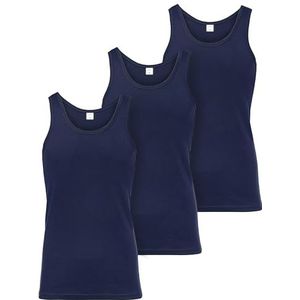 Ladeheid Onderhemd Heren Mouwloos Katoen Ondergoed Set van 3 Stuks LA40-258 (Donkerblauw, L)