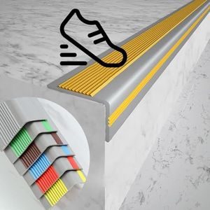 Traprandbeschermer Trapovergangsstrip, antislip traptreden, zelfklevend, beschermstrip, waterdicht, trederand, vrij te snijden(Orange,5m)