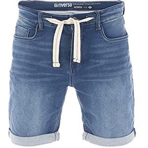 riverso RIVPaul herenjeans, korte broek, zomer, bermuda, stretch, denim, shorts, sweatbroek, katoen, grijs, blauw, zwart, W30, W31, W32, W33, W34, W36, W38, W40, W42, Middle Blue Denim (M48), 40