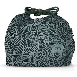 MONBENTO - Lunchtas MB Pochette M Graphic Jungle - Polyester tas voor uw Lunchbox - Ideaal formaat voor de Bento Box MB Original of MB Tresor - Bladmotief, Natuur - Groen