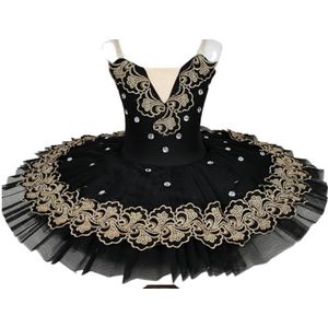 Professionele ballet tutu jurk voor meisjes Zwanenmeer pannenkoekenwedstrijd jurk Ballerina feest danskostuums Balletkostuums,zwart,110