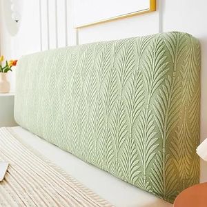 Elastische Universele All-Inclusive Hoofdbord Cove, Jacquard Bedhoofdhoes, Hoogwaardige Afneembare Hoes, Gemakkelijk Schoon te Maken(Green,180cm/71in)