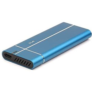 SSD externe Solid State Drive 512 gb /256 gb /128 gb, snel koeling draagbare back-up opslag, geschikt voor pc desktop, laptop, smartphone (128 GB, blauw)