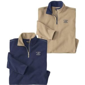 ATLAS FOR MEN - Set van 2 outdoor microfleece truien - XXL