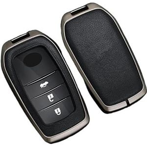 Autosleutel Hoesje Metalen Autosleutelbehuizing Cover Shell Voor Land Voor Cruiser 200 300 Voor Prado Voor Crown Voor TLK 200 Voor Yaris Voor Cross Voor Hilux Autosleutel beschermhoes(2)