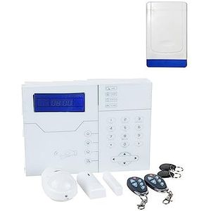 Alarmsysteem Focus Alarm Controle IP Alarm Draadloos GSM Thuis Alarm TCP IP Alarmsysteem Met Externe Strobe Flash Sirene Voor huis appartement kantoor (Color : 433Mhz Frequency)