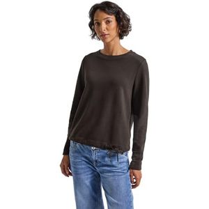 STREET ONE - Sweatshirt - Deep Roast Brown - Lange Mouwen - Regular Fit