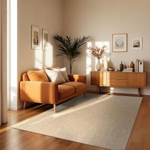 Vloerkleed Voor Outdoor Keukenvloerkleed Balkon Terras Eenkleurig Design Modern, Kleur:Natuur, Maat:300x400 cm