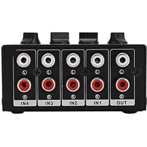 Audiomixers, 12dB maximale versterking -stereomixer Zwart 4-kanaals voor mixen
