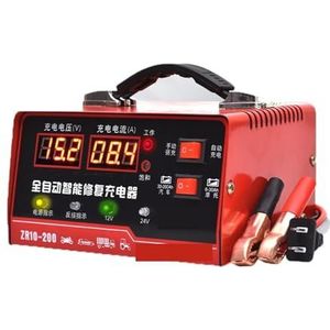 LCD-scherm volautomatische auto-acculader / 250V naar 12V 24V, slim snel opladen for nat droog loodzuur met sterke stabiliteit